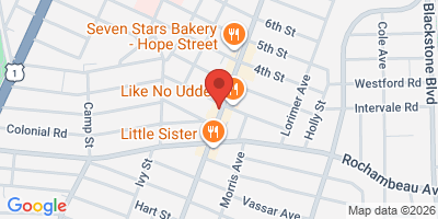 Map showing location of Hope Street Pizza and Family Restaurant