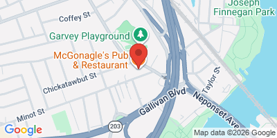 Map showing location of McGonagle’s Pub & Restaurant
