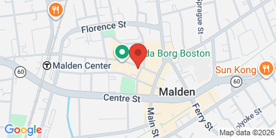 Map showing location of Faces Brewing