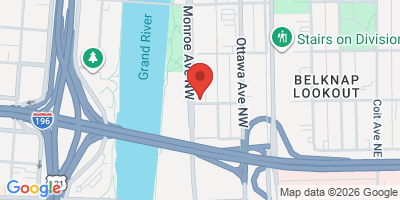 Map showing location of SpeakEZ Lounge