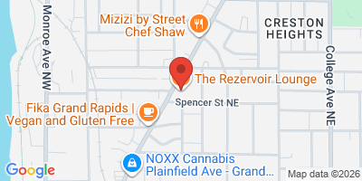 Map showing location of The Rezervoir Lounge