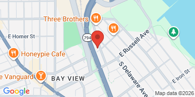 Map showing location of Puddler's Hall | Bay View’s Historic Tavern