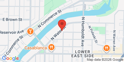 Map showing location of Red Lion British Pub on Tannery Row