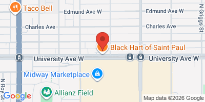 Map showing location of Black Hart of St Paul
