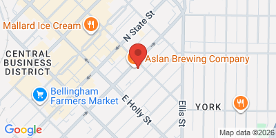 Map showing location of Aslan Brewing Company