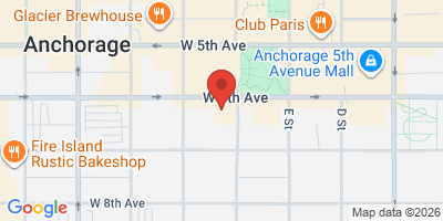 Map showing location of Humpy's Great Alaskan Ale House
