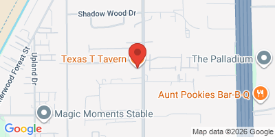 Map showing location of Texas T Tavern