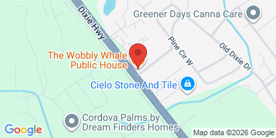 Map showing location of The Wobbly Whale Public House