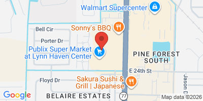 Map showing location of Beef 'O' Brady's Lynn Haven