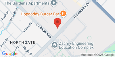 Map showing location of Mo's Irish Pub College Station