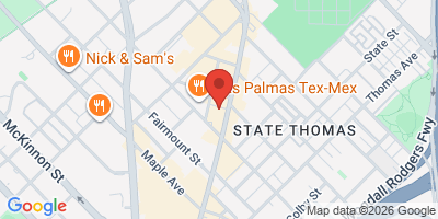 Map showing location of Blackfriar Pub - Dallas
