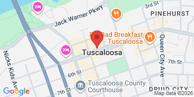 Map showing location of Black Warrior Brewing Company