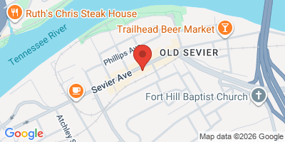 Map showing location of SouthSide Garage