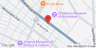 Map showing location of Gus' Bar and Grill