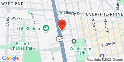 Map showing location of The Pitch Cincy