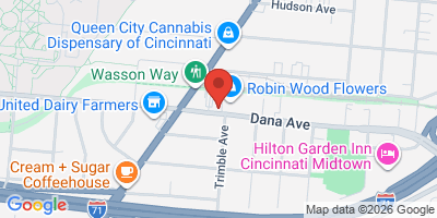 Map showing location of Dana Gardens