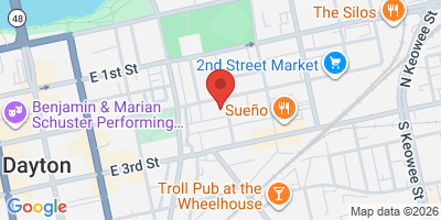 Map showing location of The Dayton Beer Company