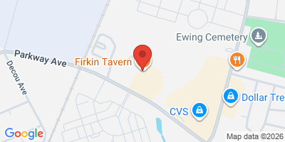 Map showing location of Firkin Tavern