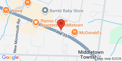 Map showing location of MJ's Restaurant Bar & Grill