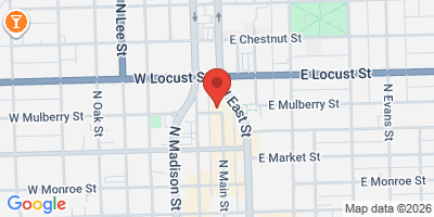 Map showing location of Brass Pig Smoke & Ale House