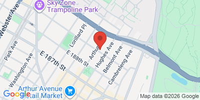 Map showing location of Clinton Hall