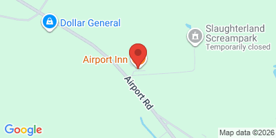 Map showing location of Airport Inn Bar & Grill