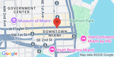 Map showing location of Tkl Lobster & Burger Miami
