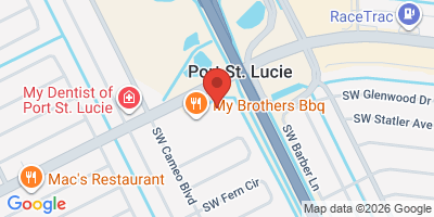 Map showing location of Tail-Gators Brews & Grill