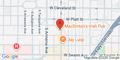 Map showing location of MacDinton's Irish Pub