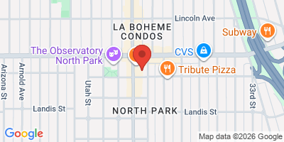 Map showing location of Pretzels & Pints