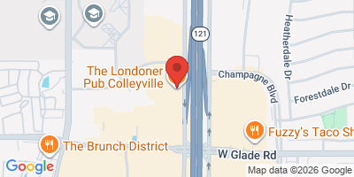 Map showing location of The Londoner Pub Colleyville