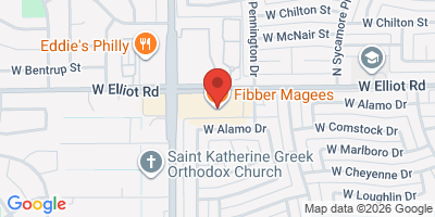 Map showing location of Fibber Magees