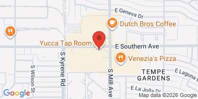 Map showing location of Yucca Tap Room