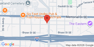 Map showing location of Manny's Grant Park