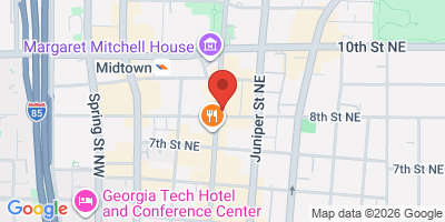 Map showing location of Fado Midtown