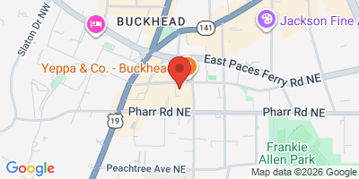 Map showing location of Fado Irish Pub (Buckhead)