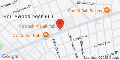 Map showing location of The Cock N' Bull Pub