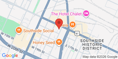 Map showing location of Five Wits Brewing
