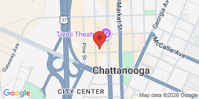 Map showing location of Chattanooga Brewing Co.