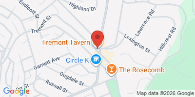 Map showing location of Tremont Tavern