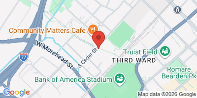 Map showing location of Clutch Kitchen & Pour House