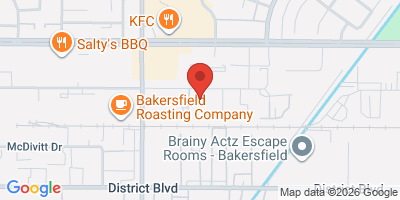 Map showing location of Bakersfield Beer Company