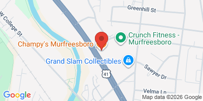 Map showing location of Champy's Chicken