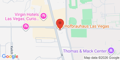 Map showing location of Hofbrauhaus Las Vegas