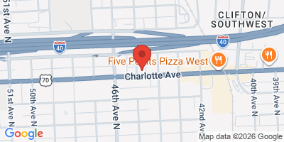 Map showing location of M.L. Rose
