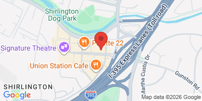 Map showing location of Astro Beer Hall Shirlington