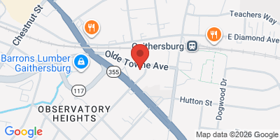 Map showing location of Saints Row Brewing