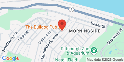 Map showing location of The Bulldog Pub