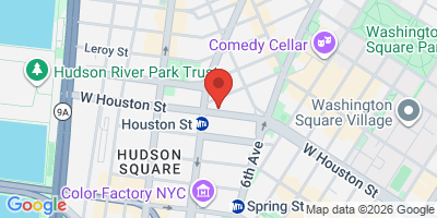 Map showing location of Houston Hall