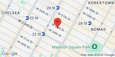 Map showing location of Smithfield Hall NYC